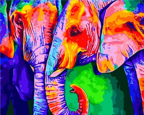 Malen nach Zahlen Abstrakt