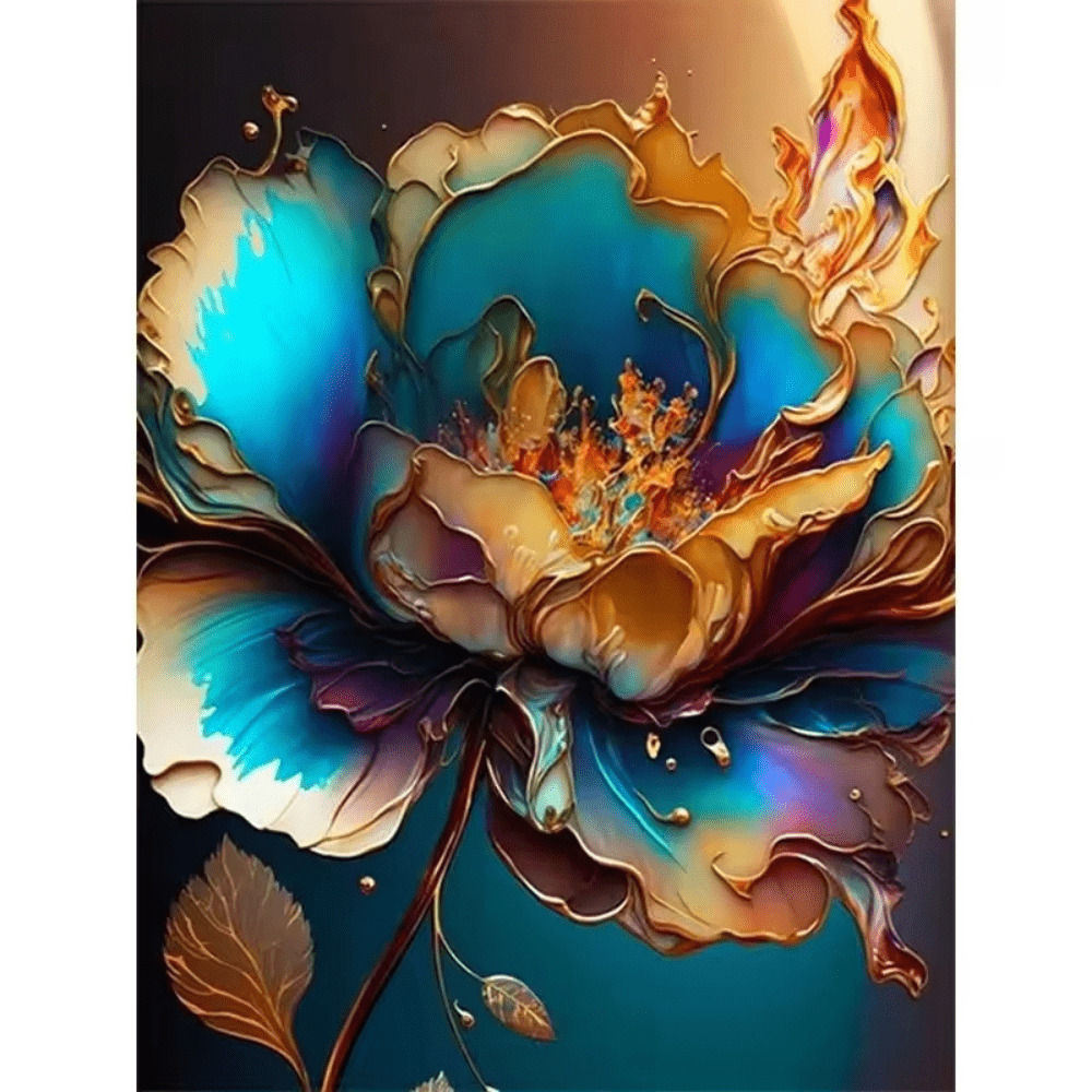 Blume blau, abstrakt