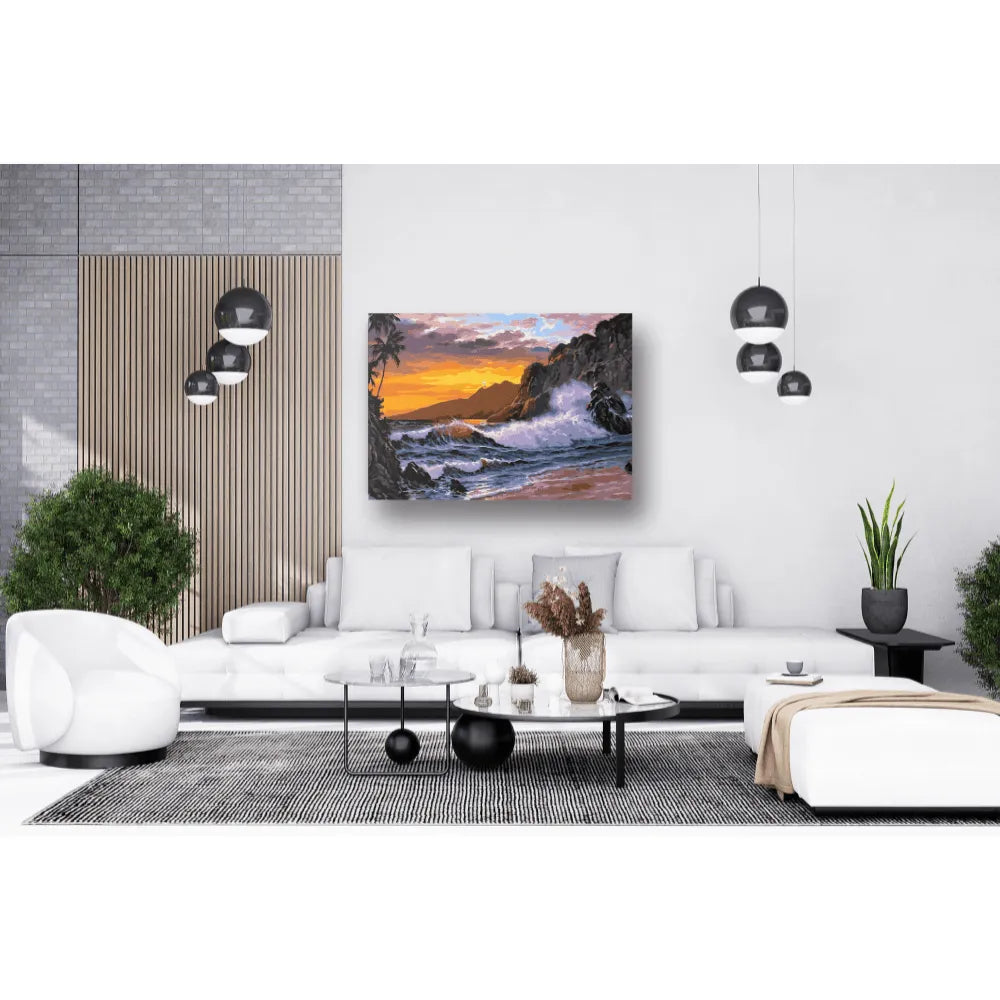 Brandungswellen am Tropenstrand