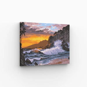 Brandungswellen am Tropenstrand