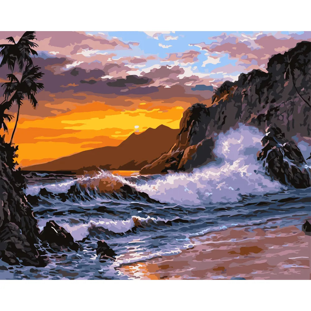 Brandungswellen am Tropenstrand