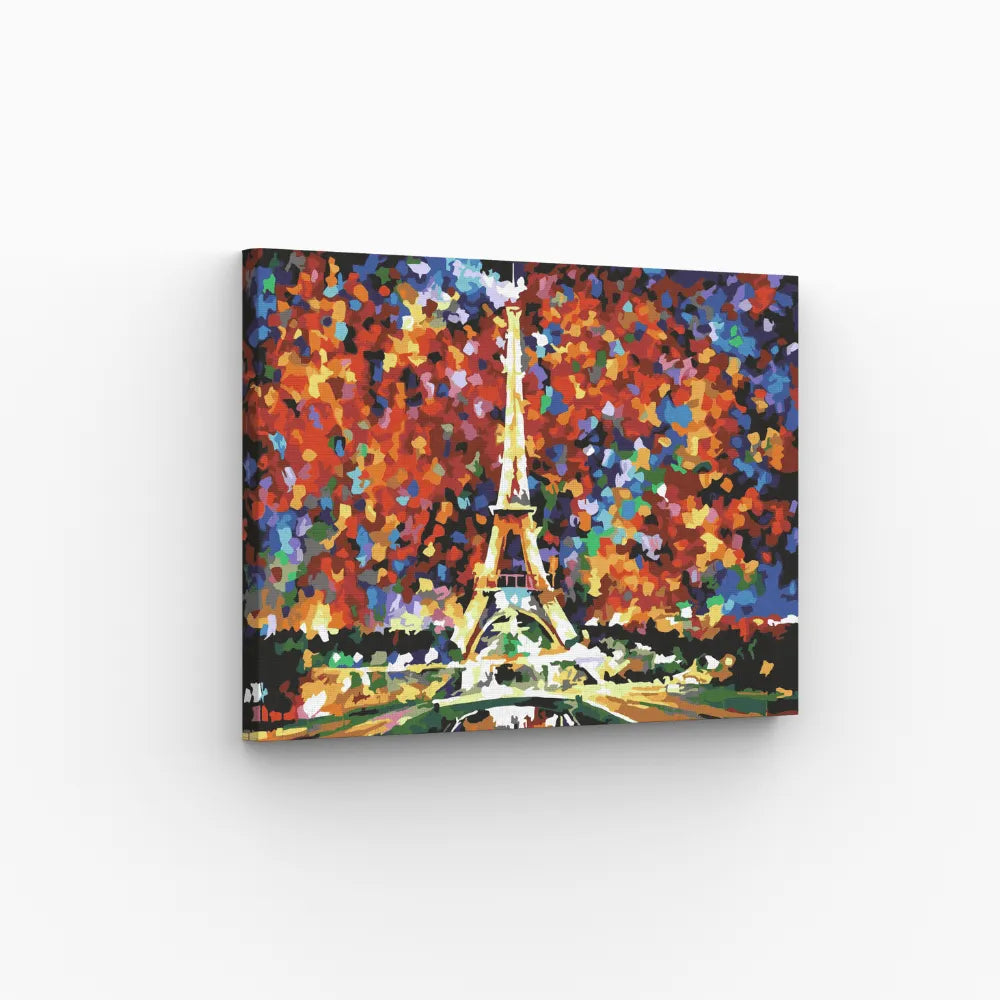 Eiffelturm bei Nacht, abstrakt