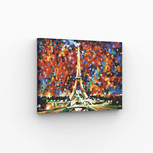 Eiffelturm bei Nacht, abstrakt