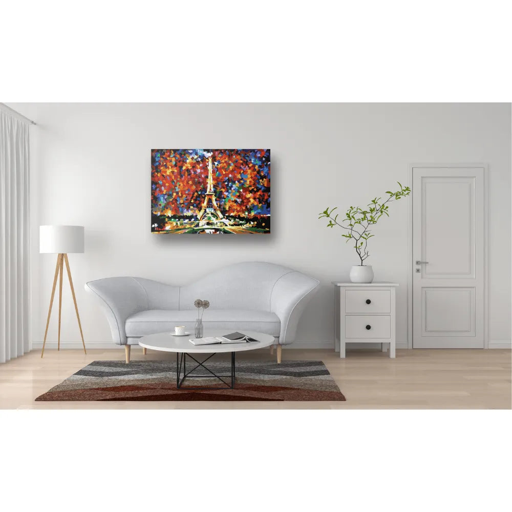 Eiffelturm bei Nacht, abstrakt