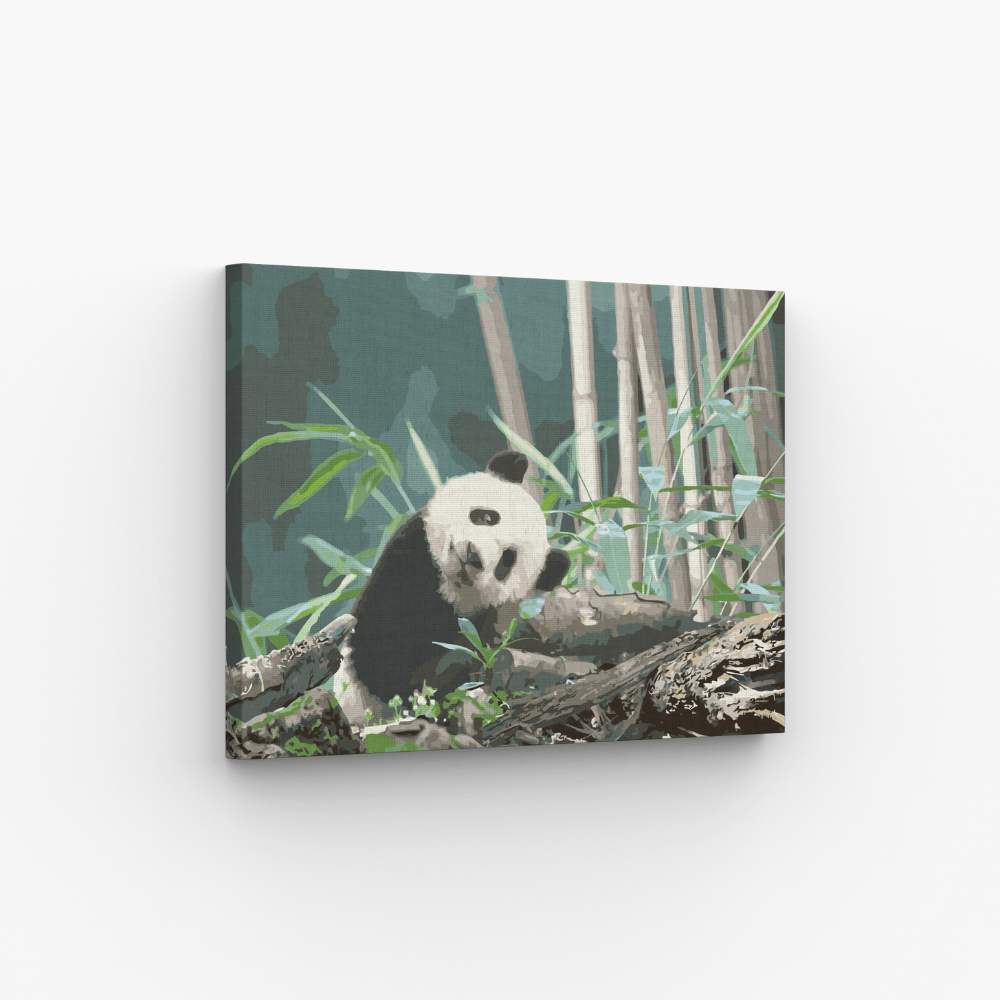 Panda im Bambuswald  easypainting.ch