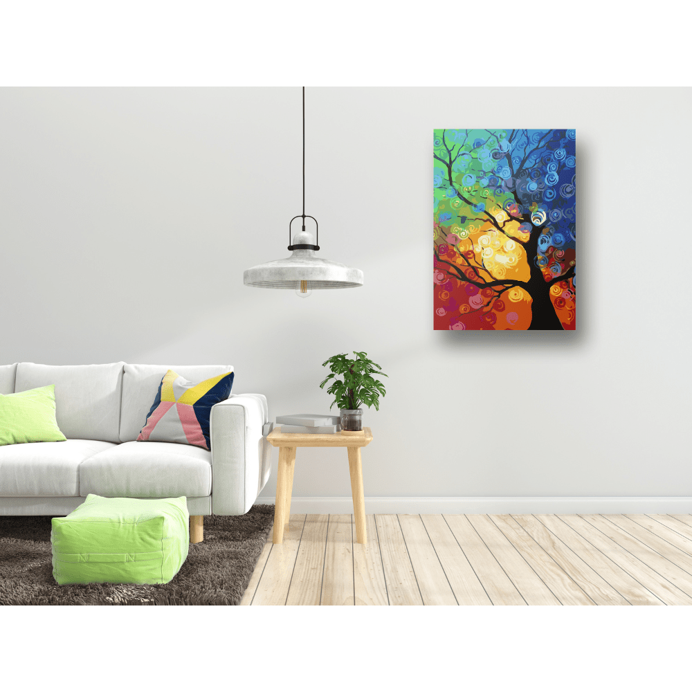 Psychedelischer Baum, Musterbild in der Raumansicht