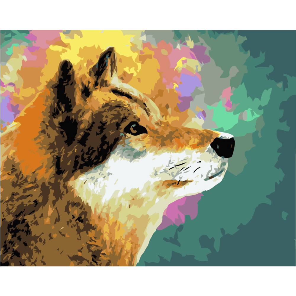 Malen nach Zahlen, Wolf im Mondlicht