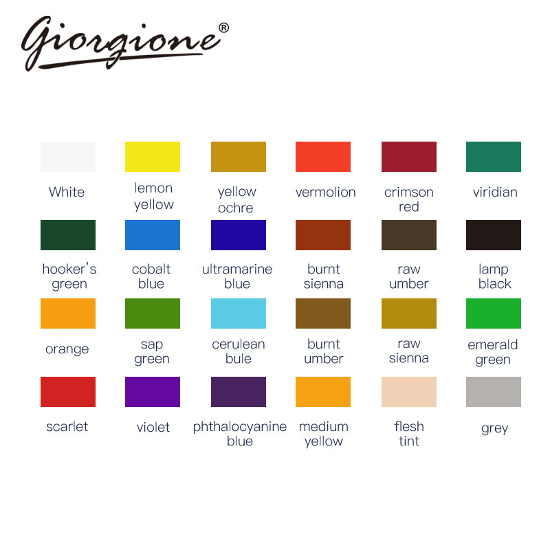 Premium Acrylfarben, Giorgione, Farbpalette