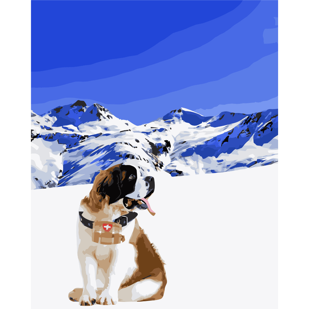 Malen nach Zahlen, Bernardiner Lawinenhund