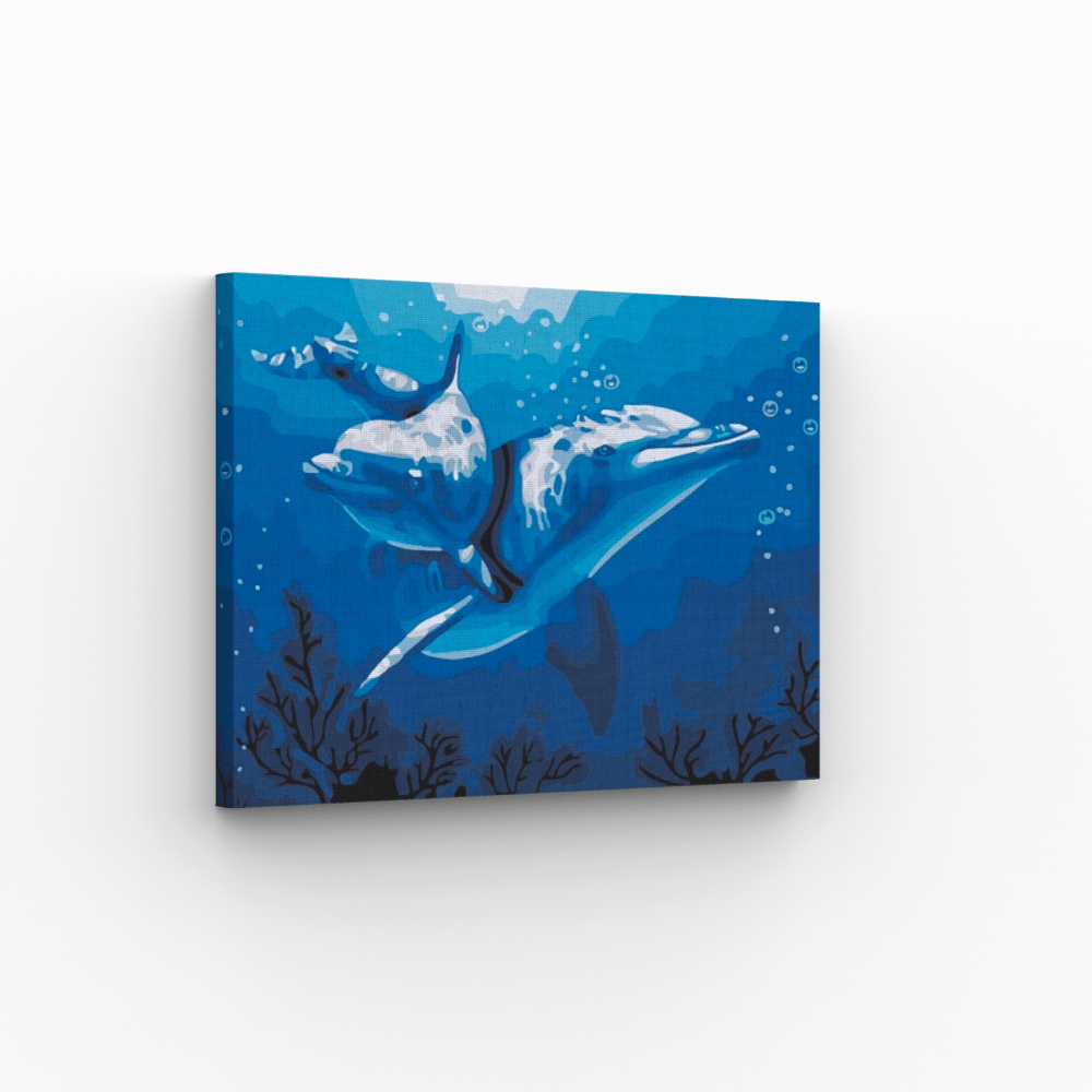 Malen nach Zahlen, Delphin Paar