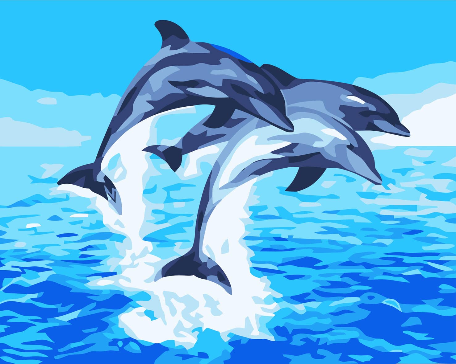 Malen nach Zahlen, Delphin Trio