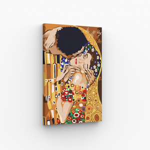 Malen nach Zahlen, Der Kuss von Gustav Klimt, vereinfacht