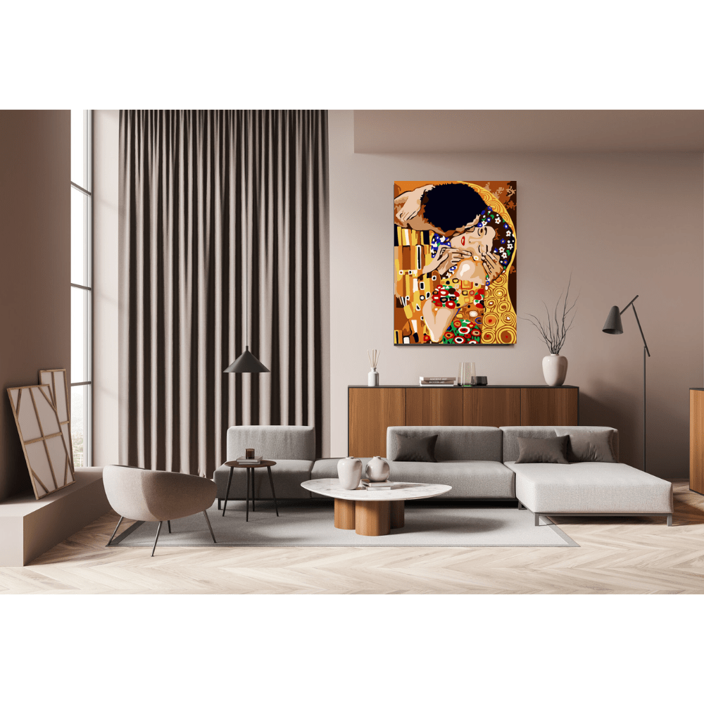 Malen nach Zahlen, Der Kuss von Gustav Klimt, vereinfacht