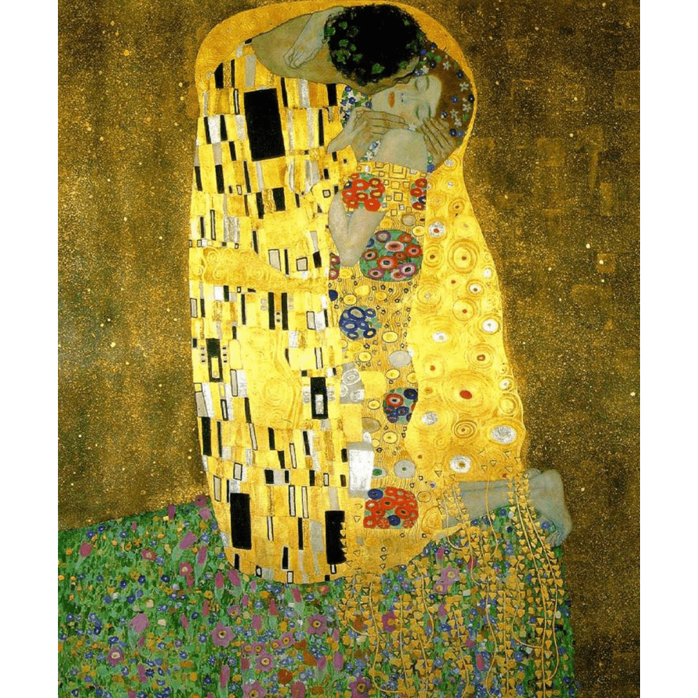 Malen nach Zahlen, Der Kuss von Gustav Klimt