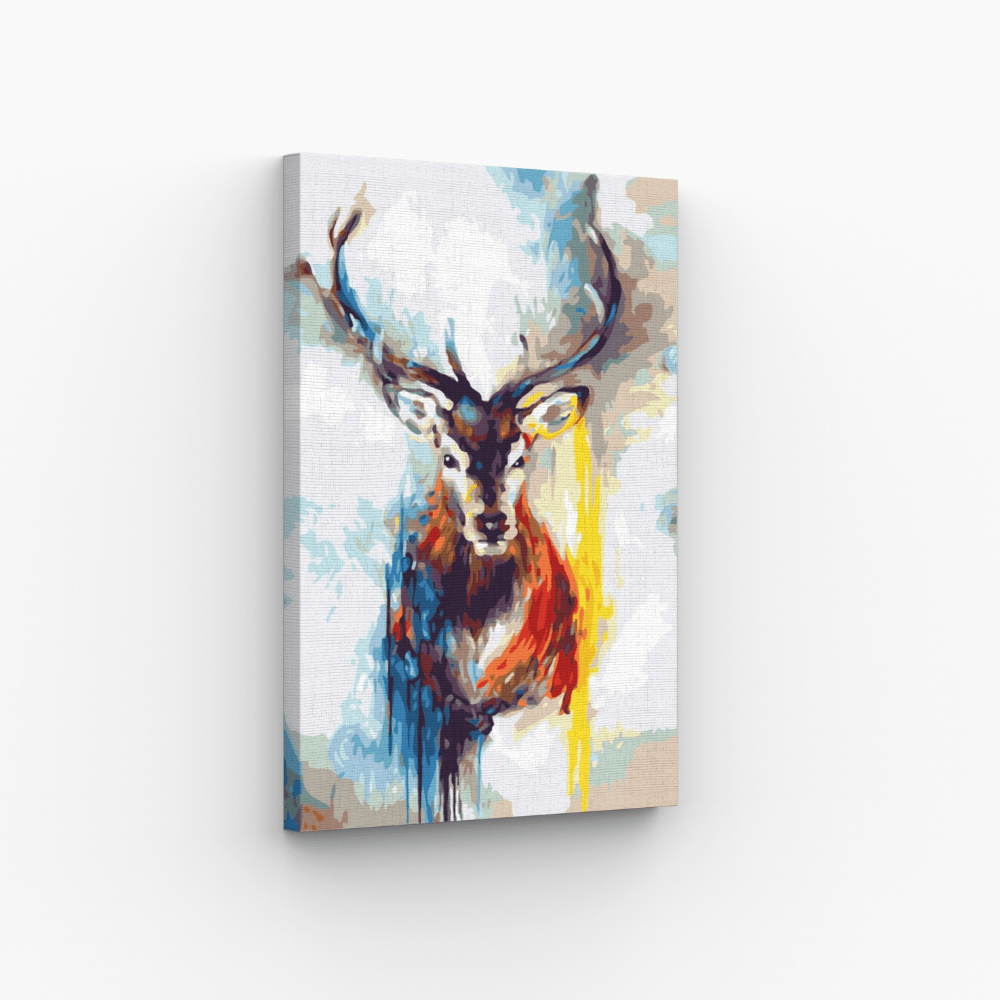 Malen nach Zahlen, Hirsch abstrakt, Kunst