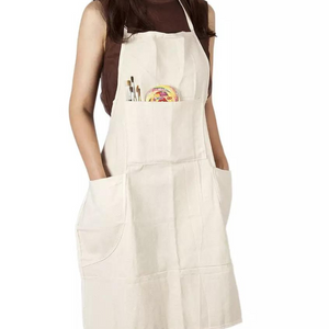 Künstlerschürze Damen mit Seitentaschen