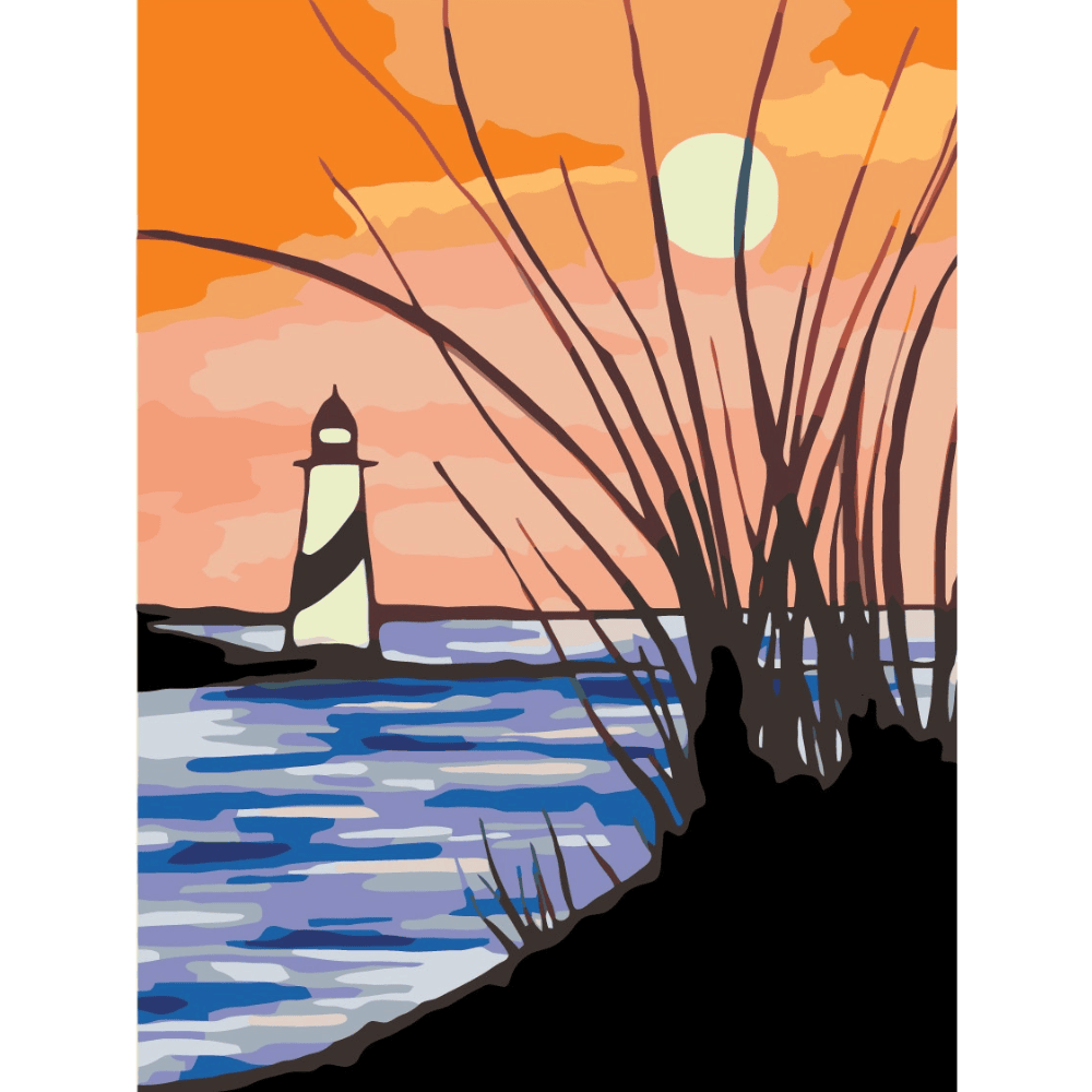 Leuchtturm bei Sonnenuntergang