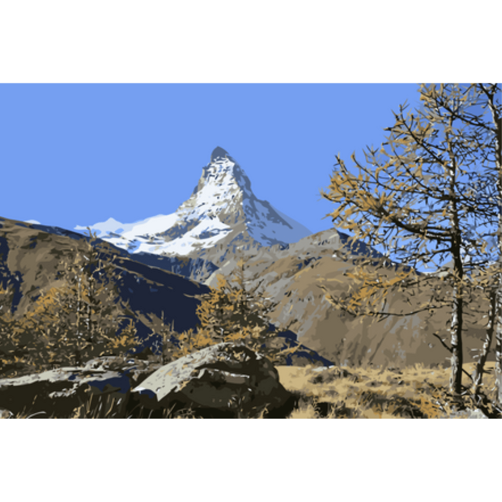 Malen nach Zahlen, Matterhorn, Wallis