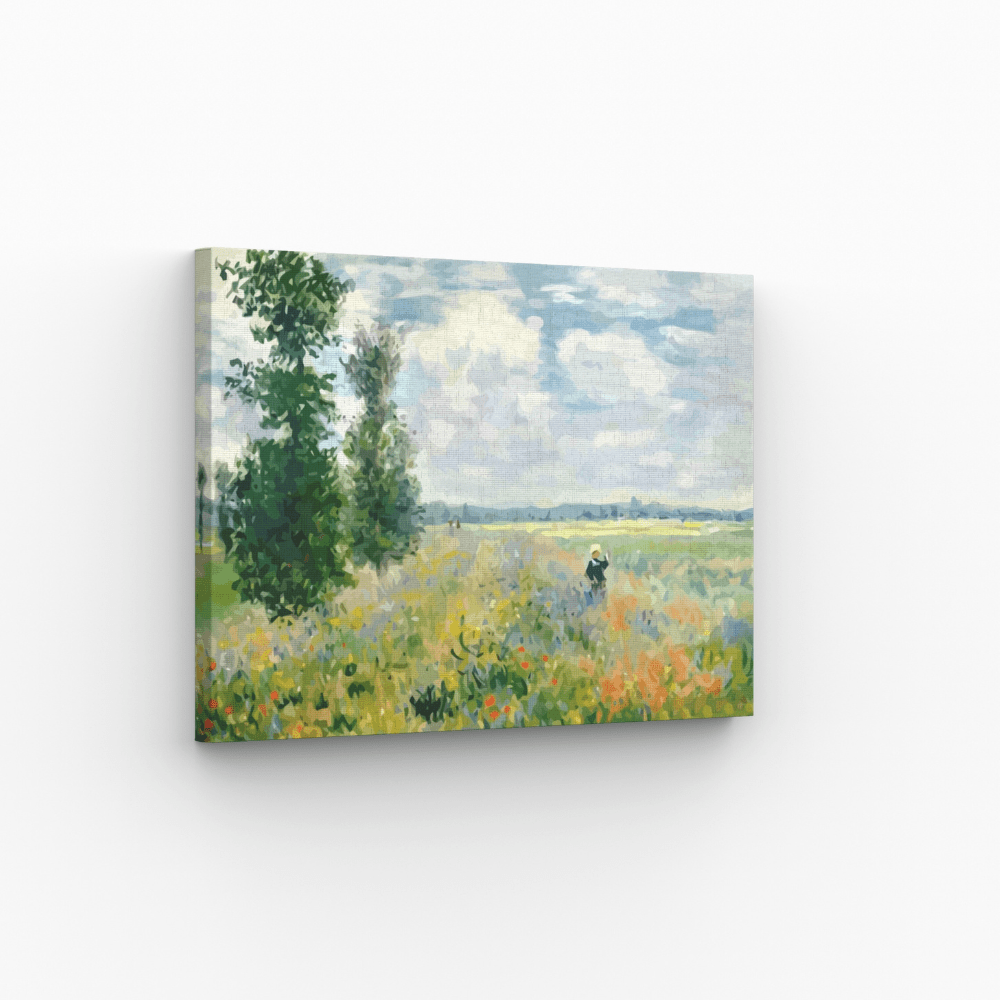 Malen nach Zahlen, Mohnfelder bei Argenteuil von Claude Monet, Kunst