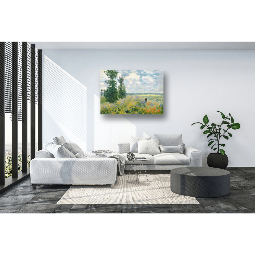 Malen nach Zahlen, Mohnfelder bei Argenteuil von Claude Monet, Kunst