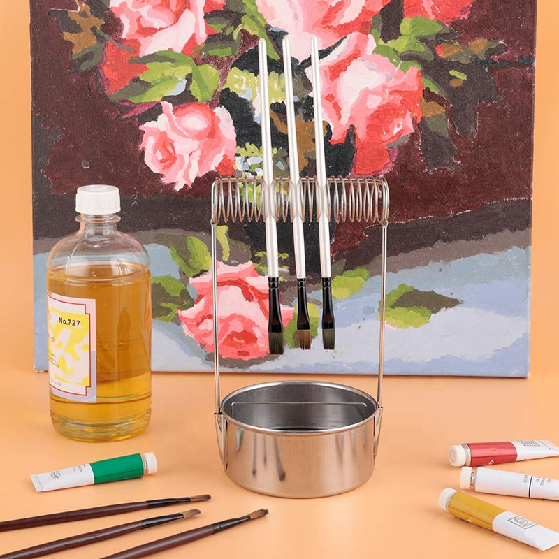 Pinselhalter, Pinselwascher, Chromstahl