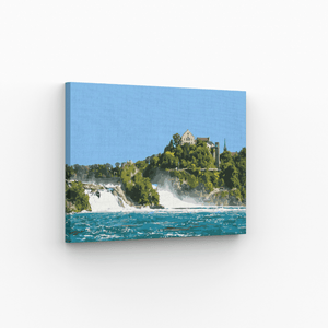 Malen nach Zahlen, Rheinfall mit dem Schloss Laufen, Neuhausen