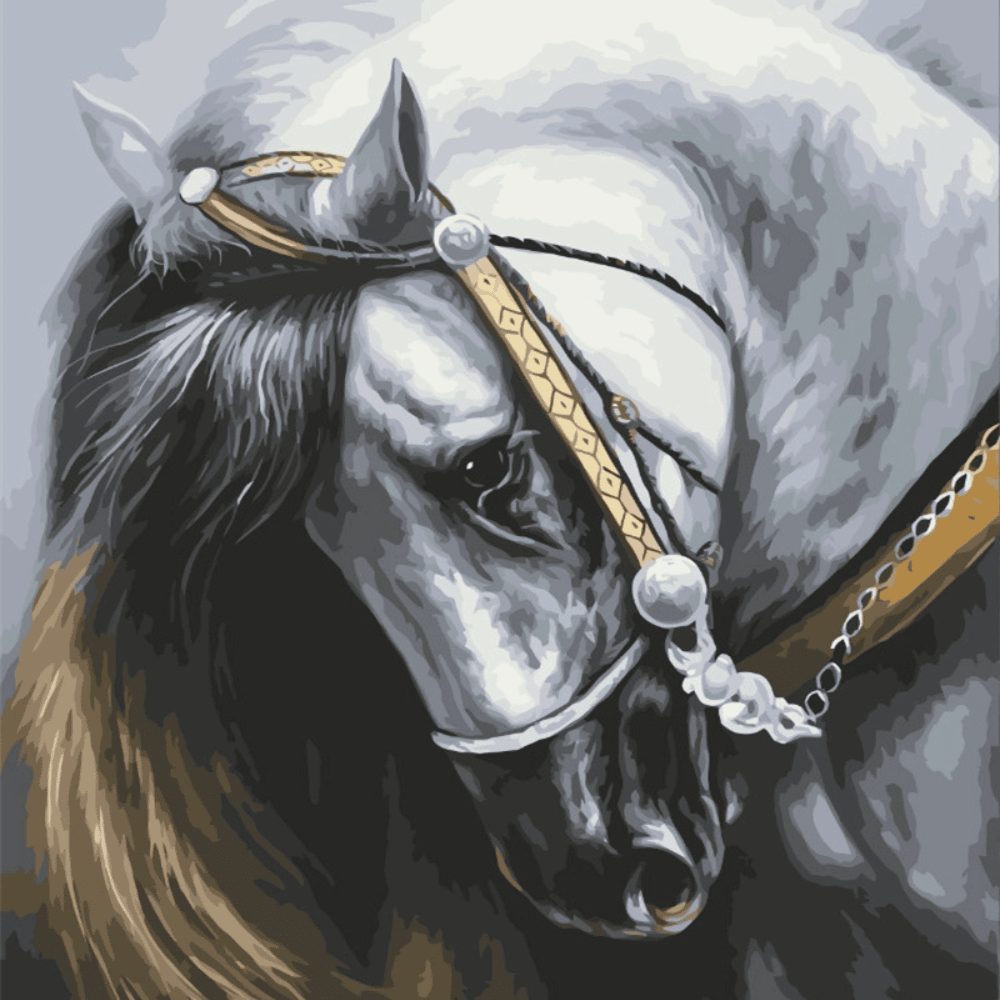 Malen nach Zahlen, Schimmel Portrait