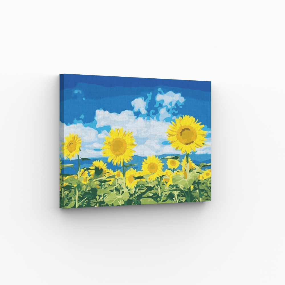 Malen nach Zahlen, Sonnenblumenfeld