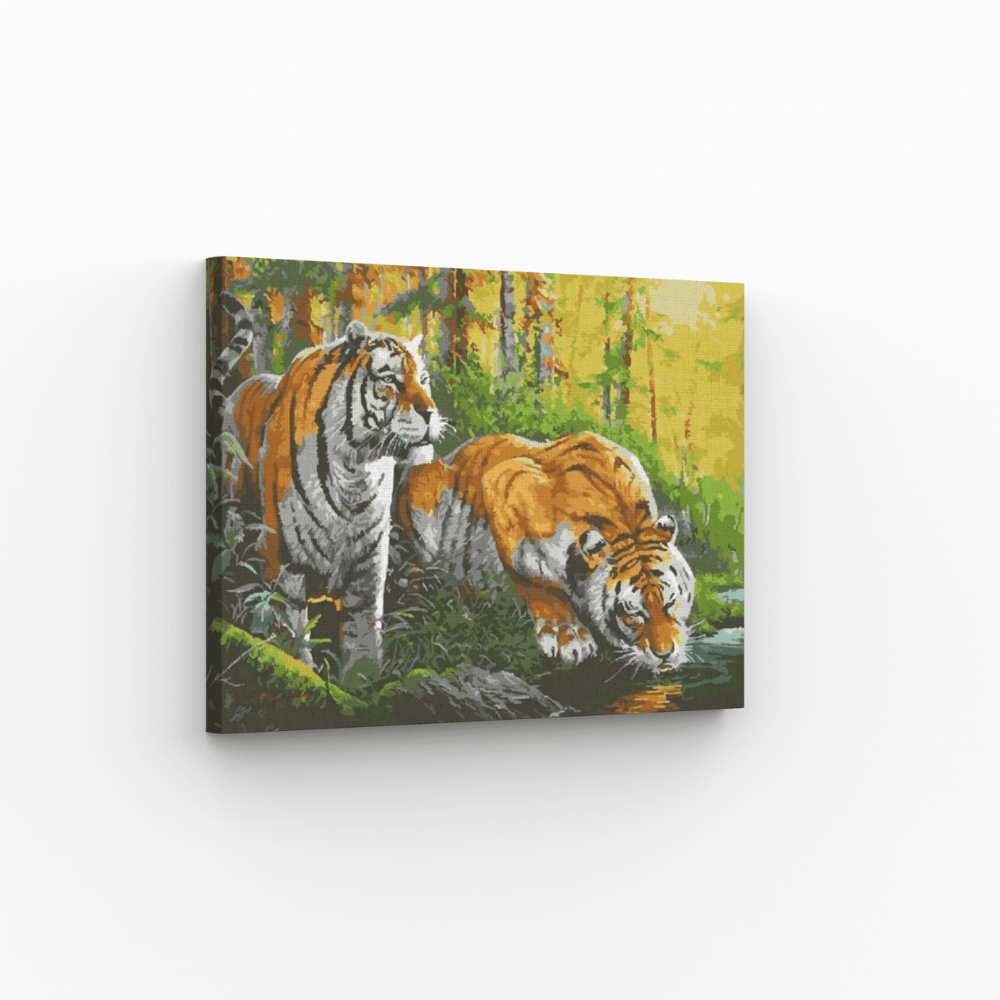 Malen nach Zahlen, Tiger am Wasser