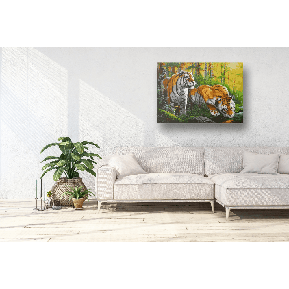 Malen nach Zahlen, Tiger am Wasser