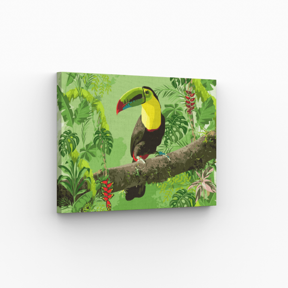 Malen nach Zahlen, Tukan im Regenwald