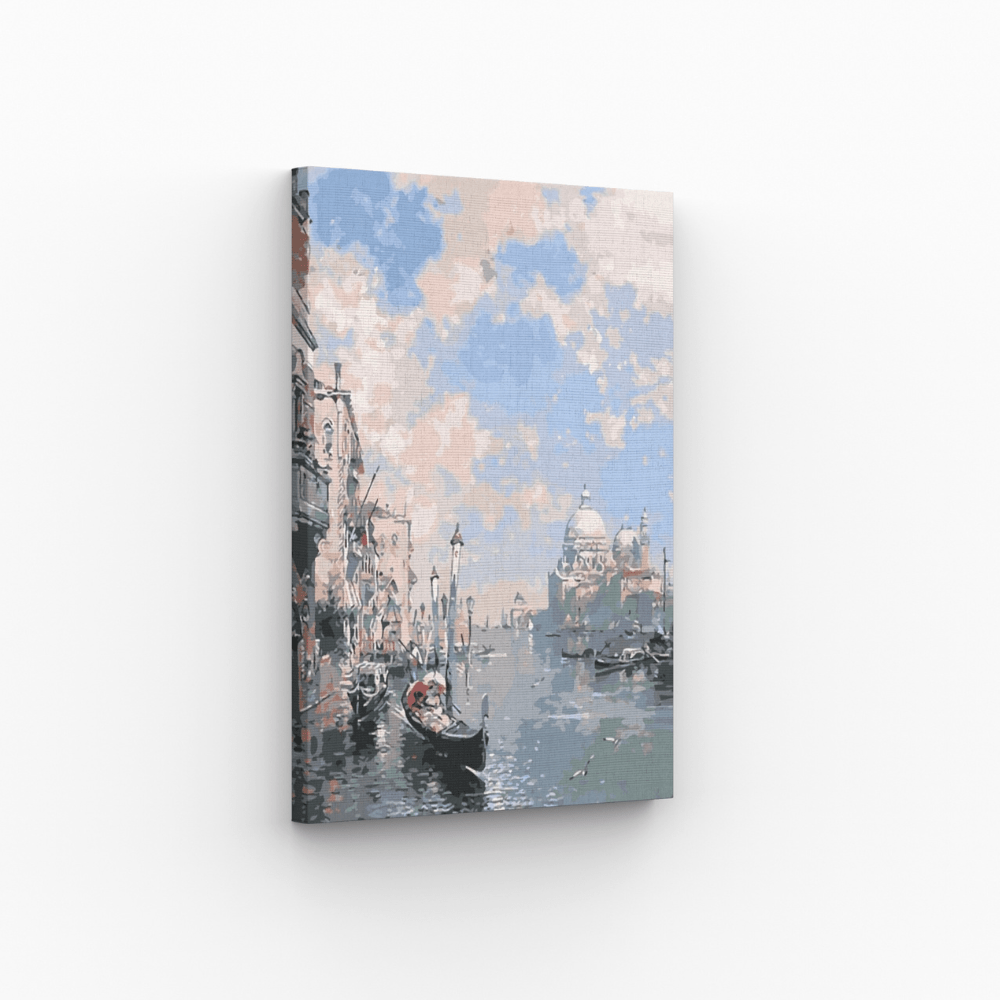 Malen nach Zahlen, Venedig, Lagune, Gondole