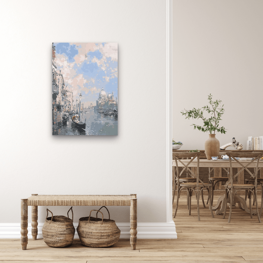 Malen nach Zahlen, Venedig, Lagune, Gondole