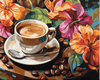 Kaffee mit Blumen