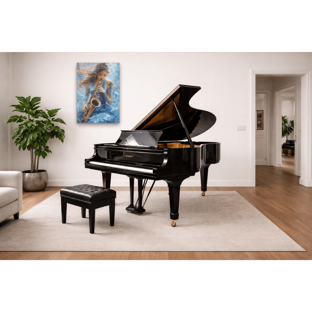 Mädchen mit Saxophon