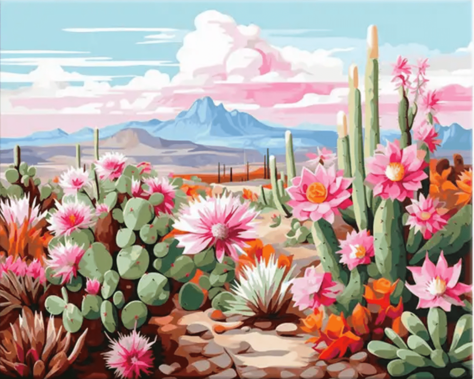 Paesaggio vulcanico con cactus