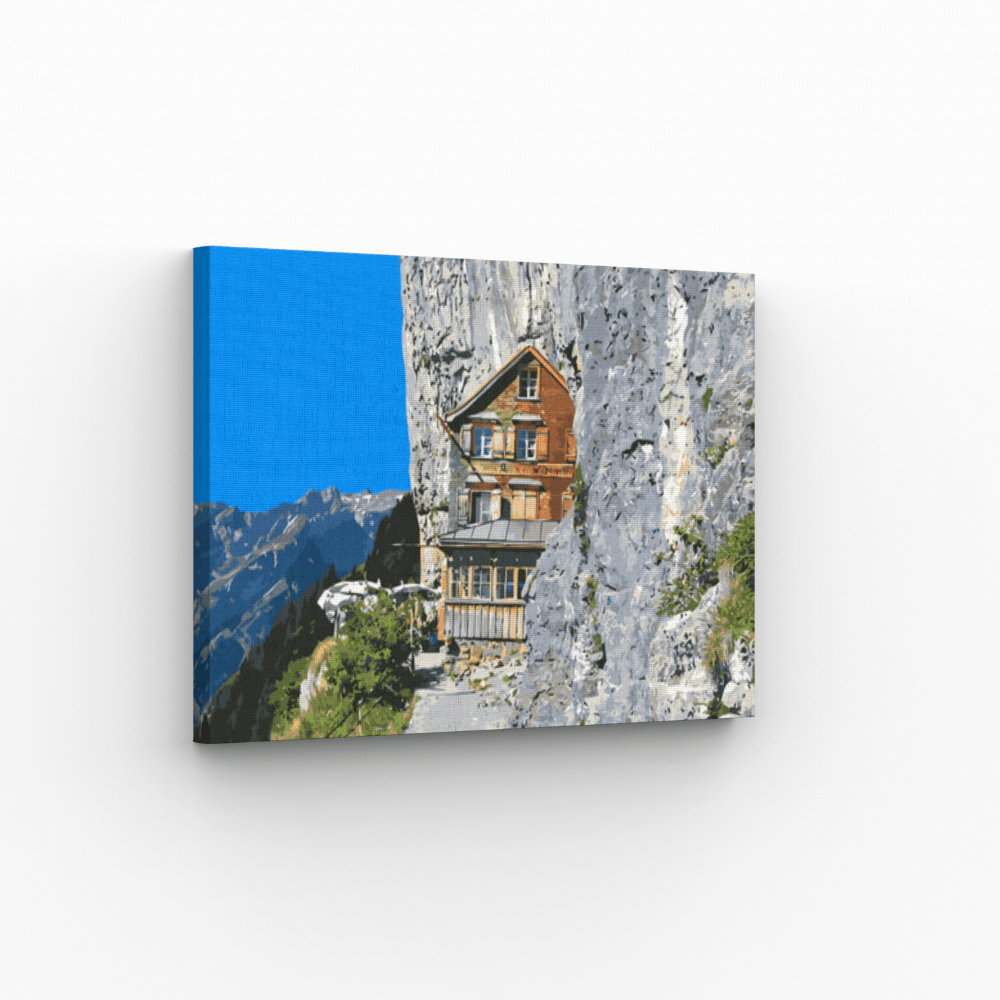 Malen nach Zahlen, Berggasthaus Aescher-Wildkirchli, Appenzell