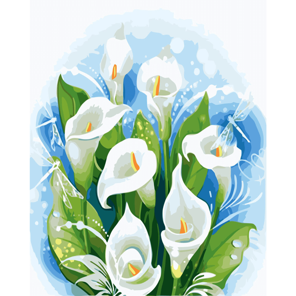 Malen nach Zahlen, Calla Blumen