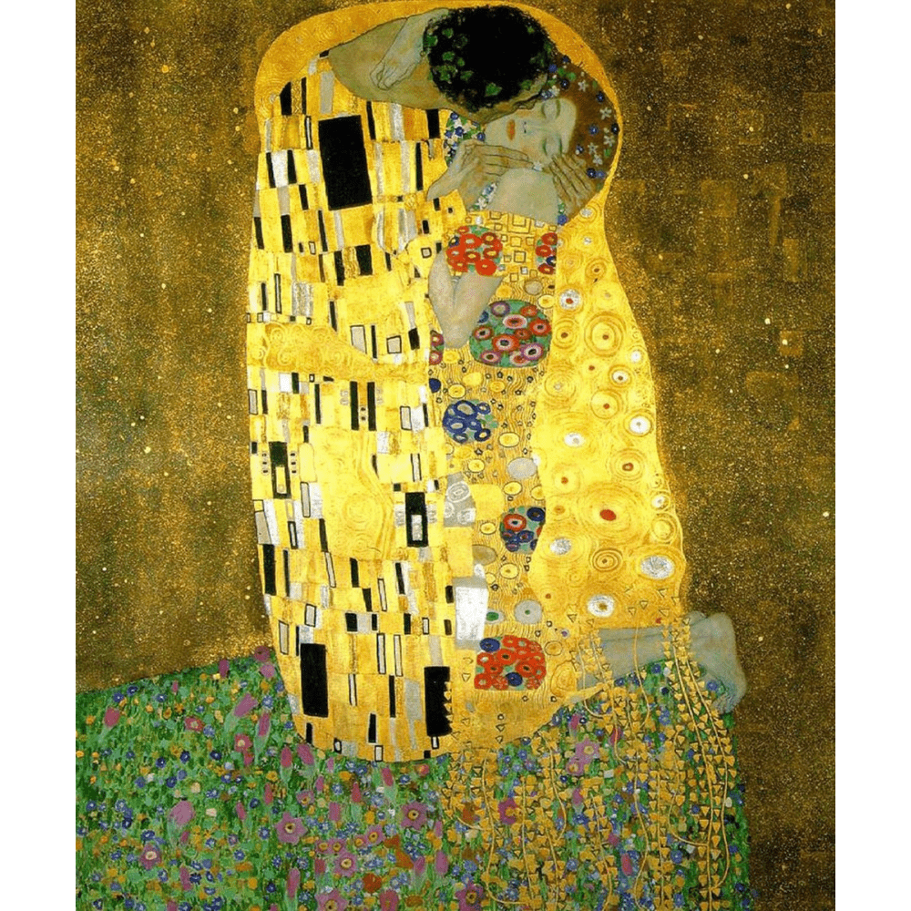 Malen nach Zahlen, Der Kuss von Gustav Klimt 