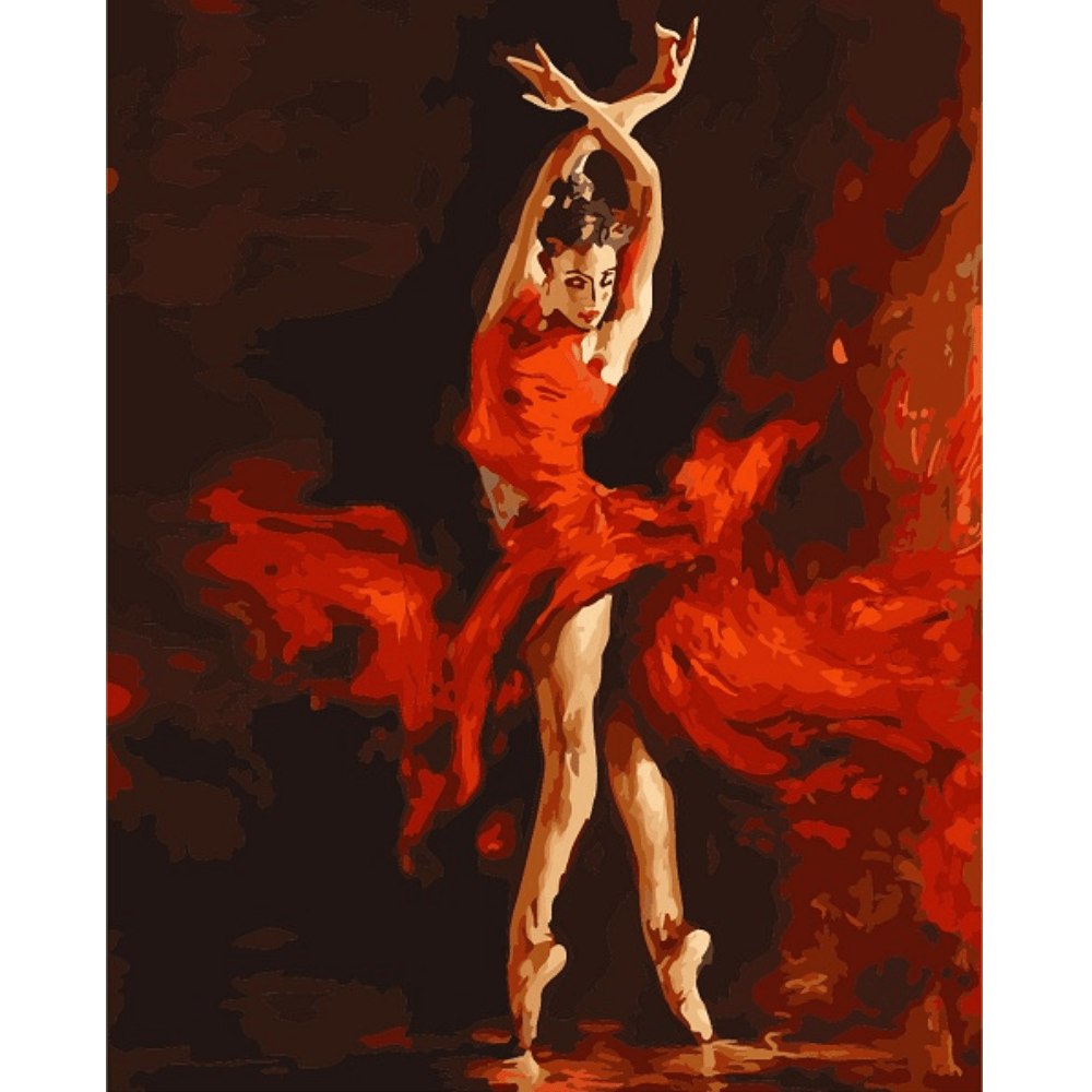 Malen nach Zahlen, Flamenco-Ballett Tänzerin