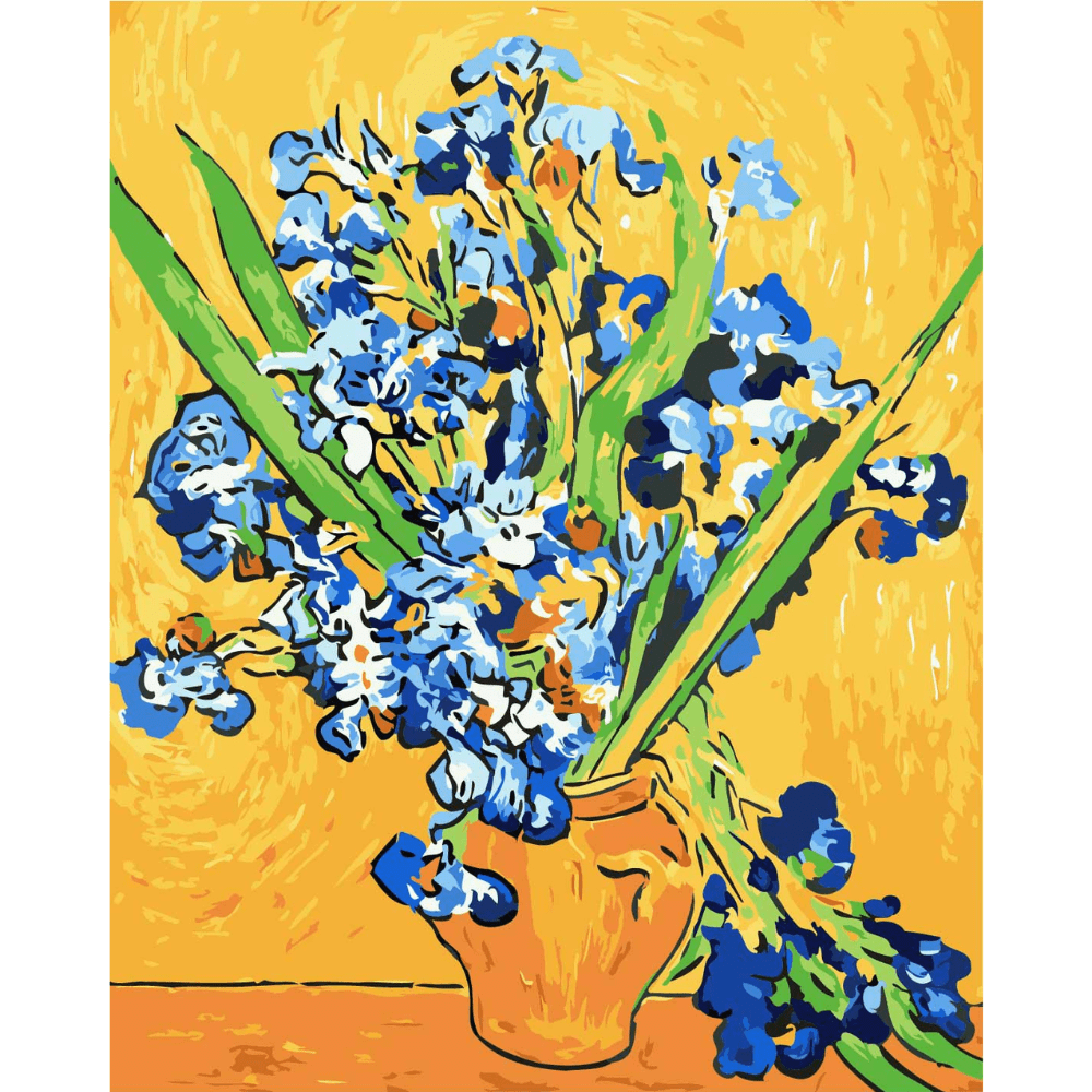 Malen nach Zahlen, Iris in Vase, Vincent van Gogh