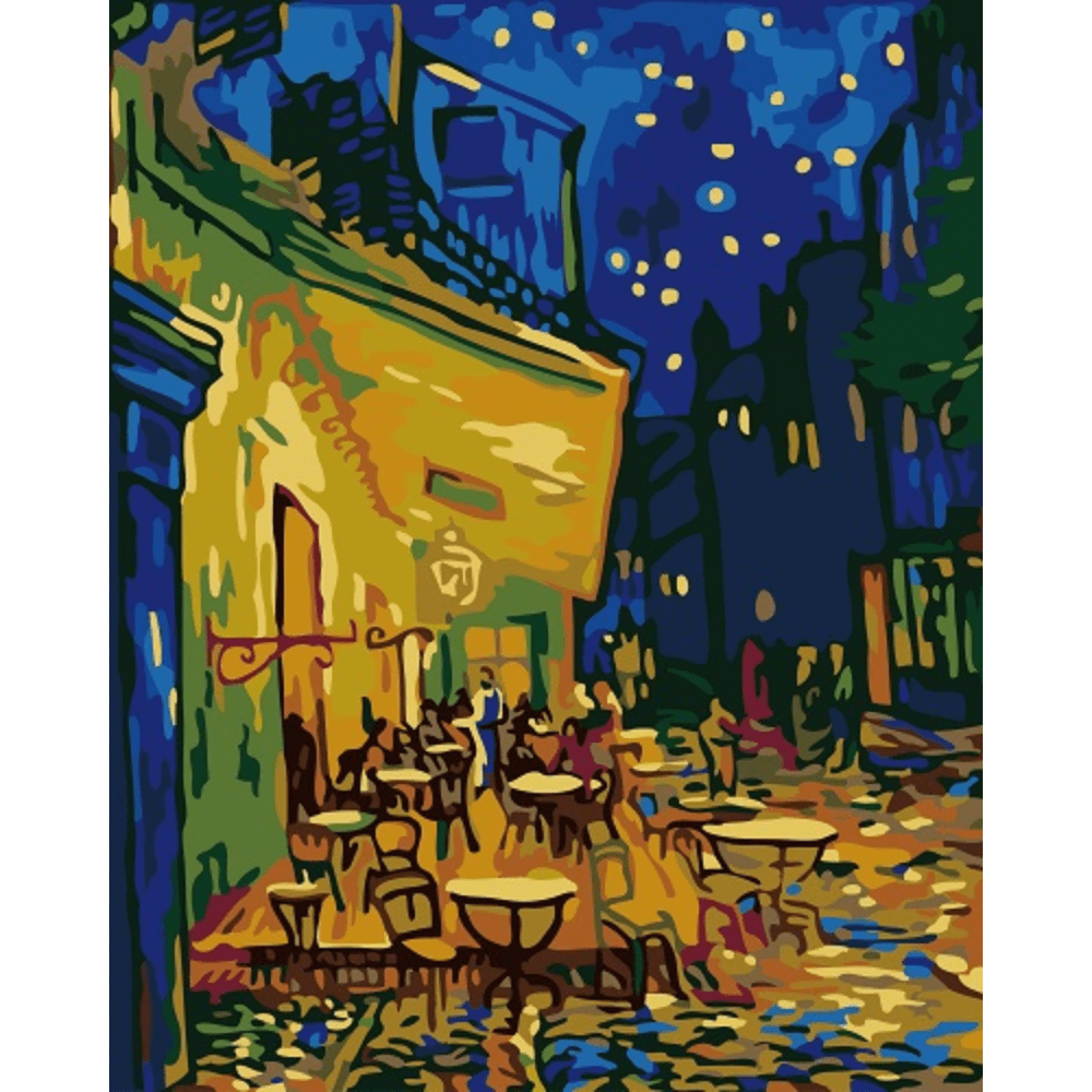 Malen nach Zahlen, Nacht Café von Vincent Van Gogh, Kunst