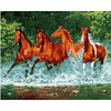 Carica l&#39;immagine nel visualizzatore Galleria, Malen nach Zahlen, Pferde im Fluss, Sommer