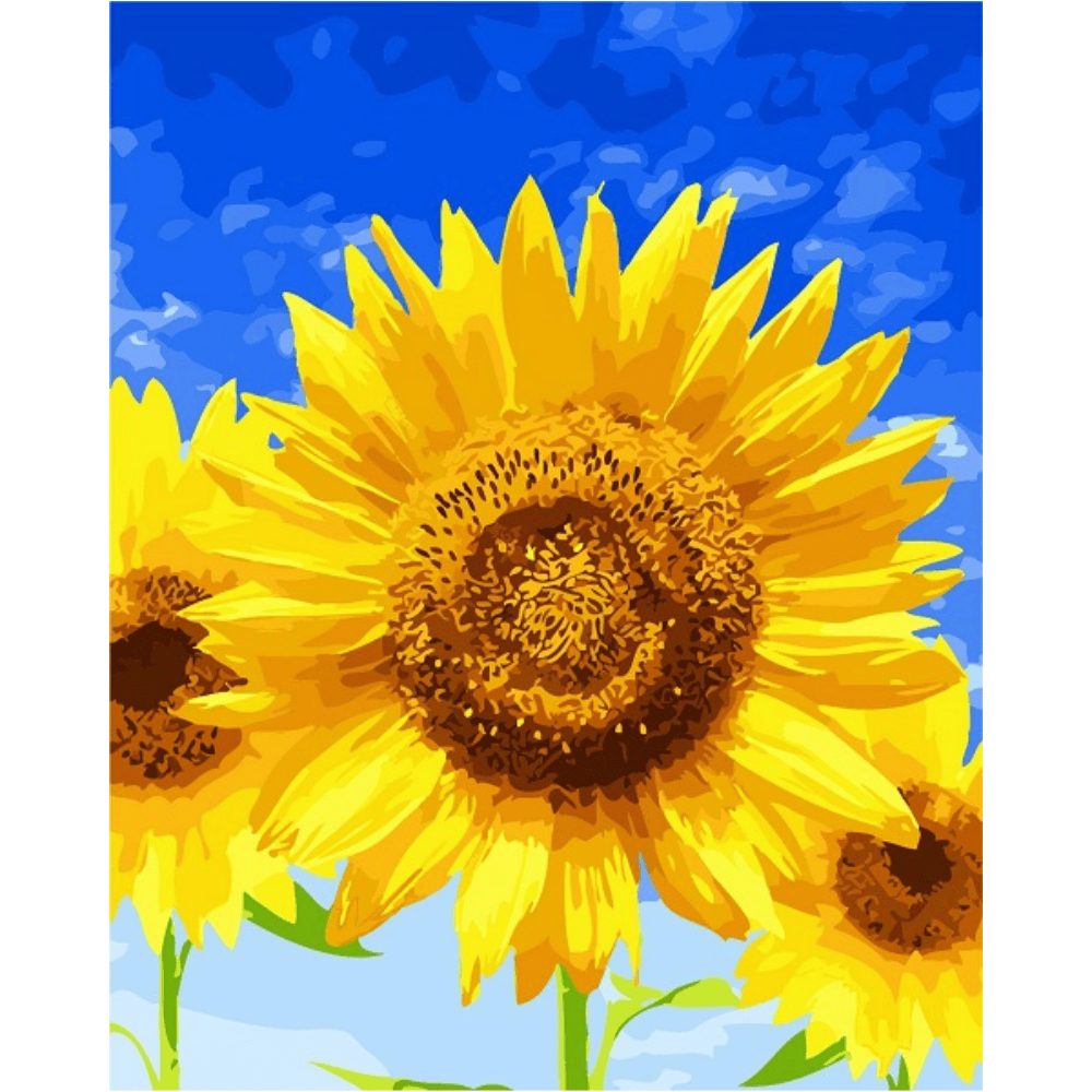 Malen nach Zahlen, Sonnenblume
