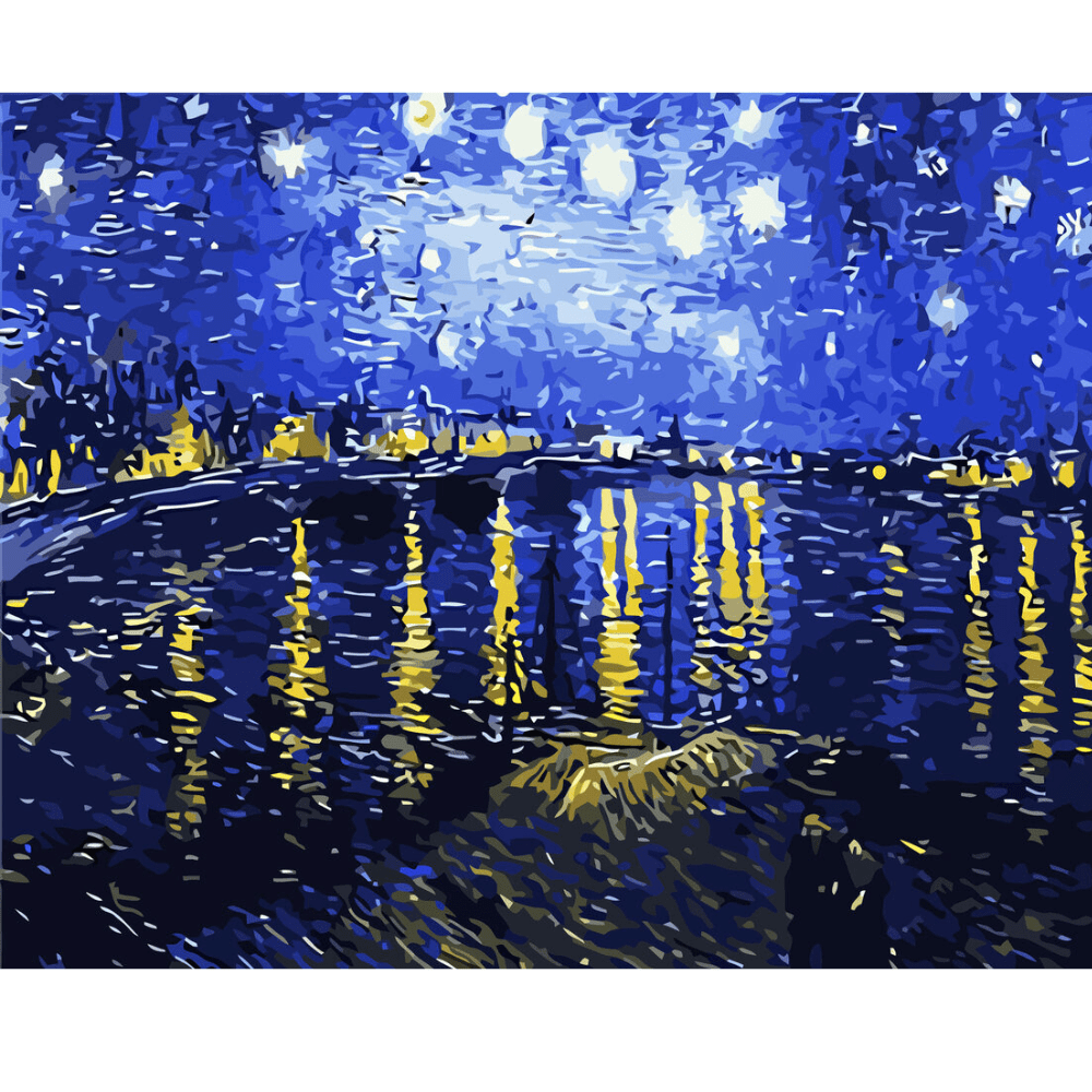 Malen nach Zahlen, Sternennacht über der Rhone, Kunst, Vincent van Gogh